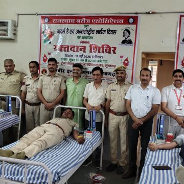 sog2 सूरतगढ़ में आयोजित शिविर में 108 यूनिट रक्तदान