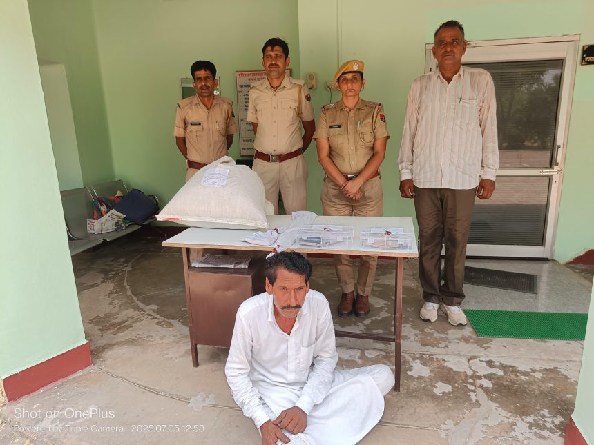 स्मैक-पोस्त, पिस्तौल-बंदूक व कारतूस बरामद, प्रौढ़ गिरफ्तार