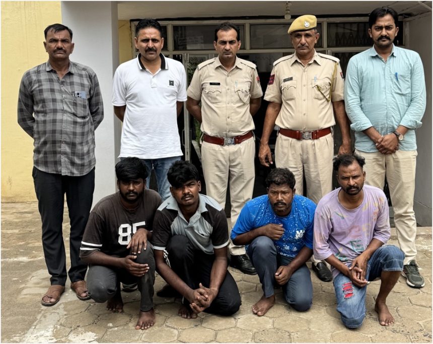 jaswant श्रीविजयनगर पुलिस ने अन्तरराज्यीय नकबजन गिरोह पकड़ा, पंजाब के चार शातिर व सक्रिय चोर गिरफ्तार